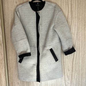 Topshop faux shearling teddy cocoon jacket